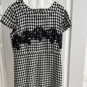 Karl Lagerfeld Lace trim dress black and white